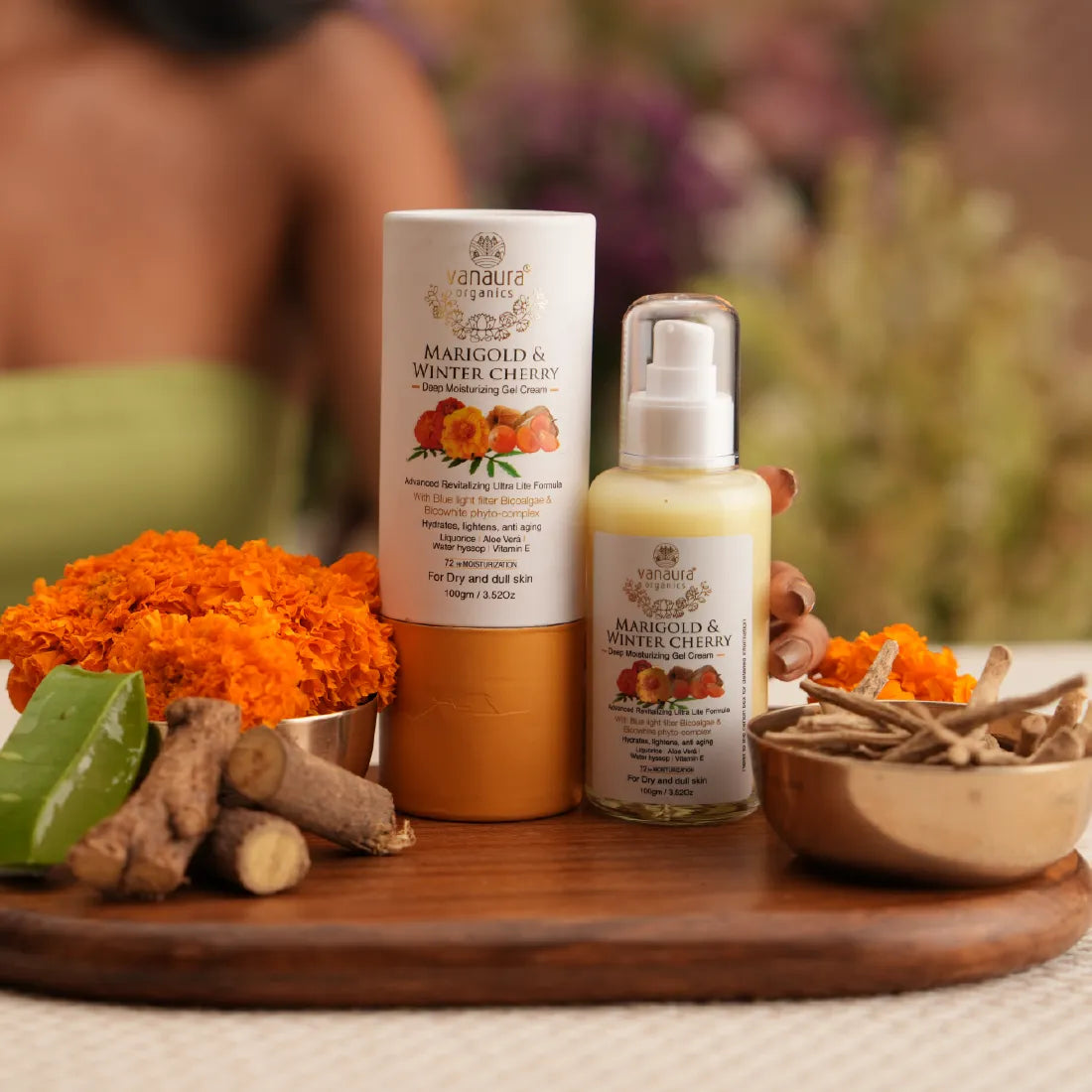 Marigold and Winter cherry Deep moisturizing gel cream for Dry skin-100ml