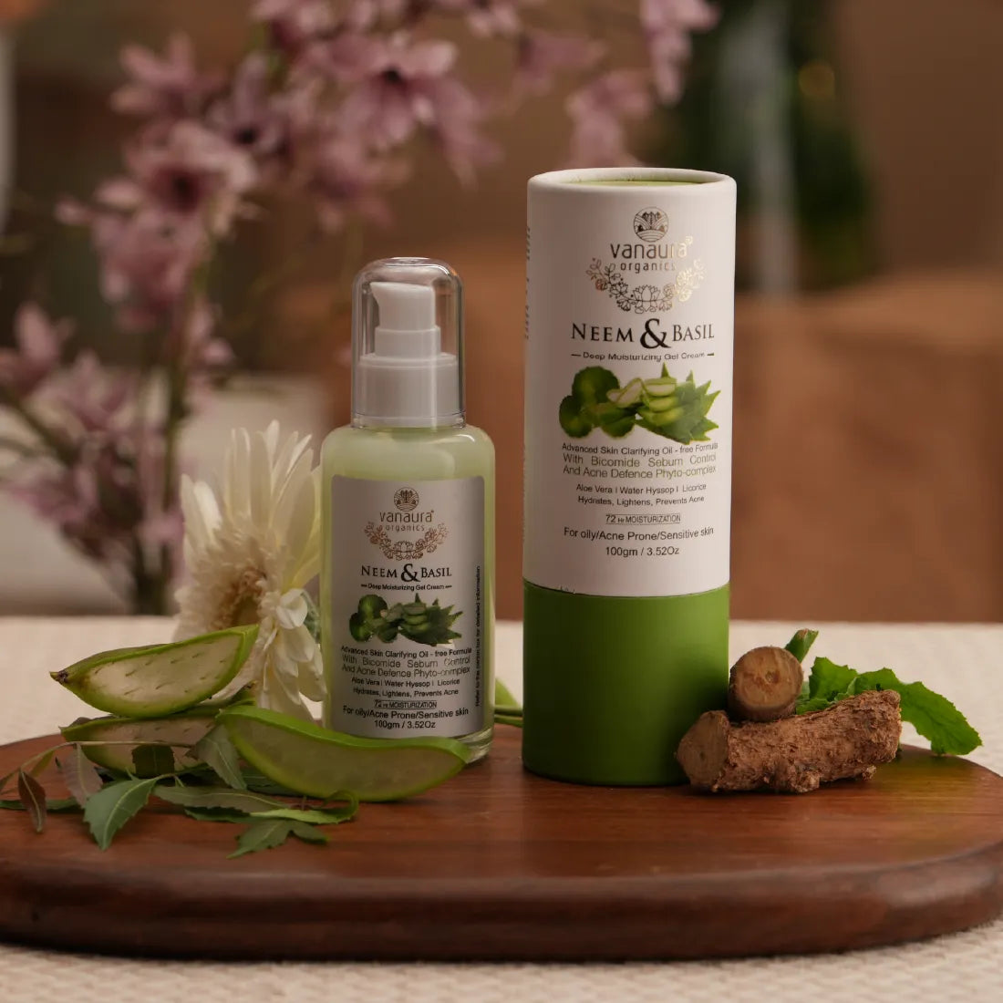 Neem and Basil Deep moisturizing Gel Cream with Nano Engineered Acne Defence Phyto Complex for Acne prone and oily skin-100ml