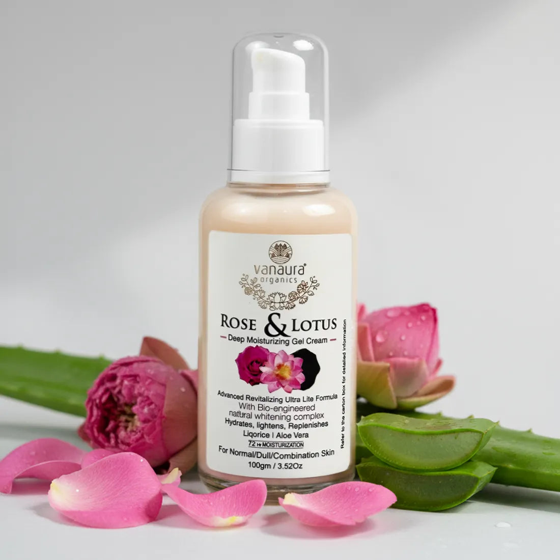 Rose and lotus Deep moisturizing day gel cream With Bio engineered natural whitening complex (All skin types) 100 ML