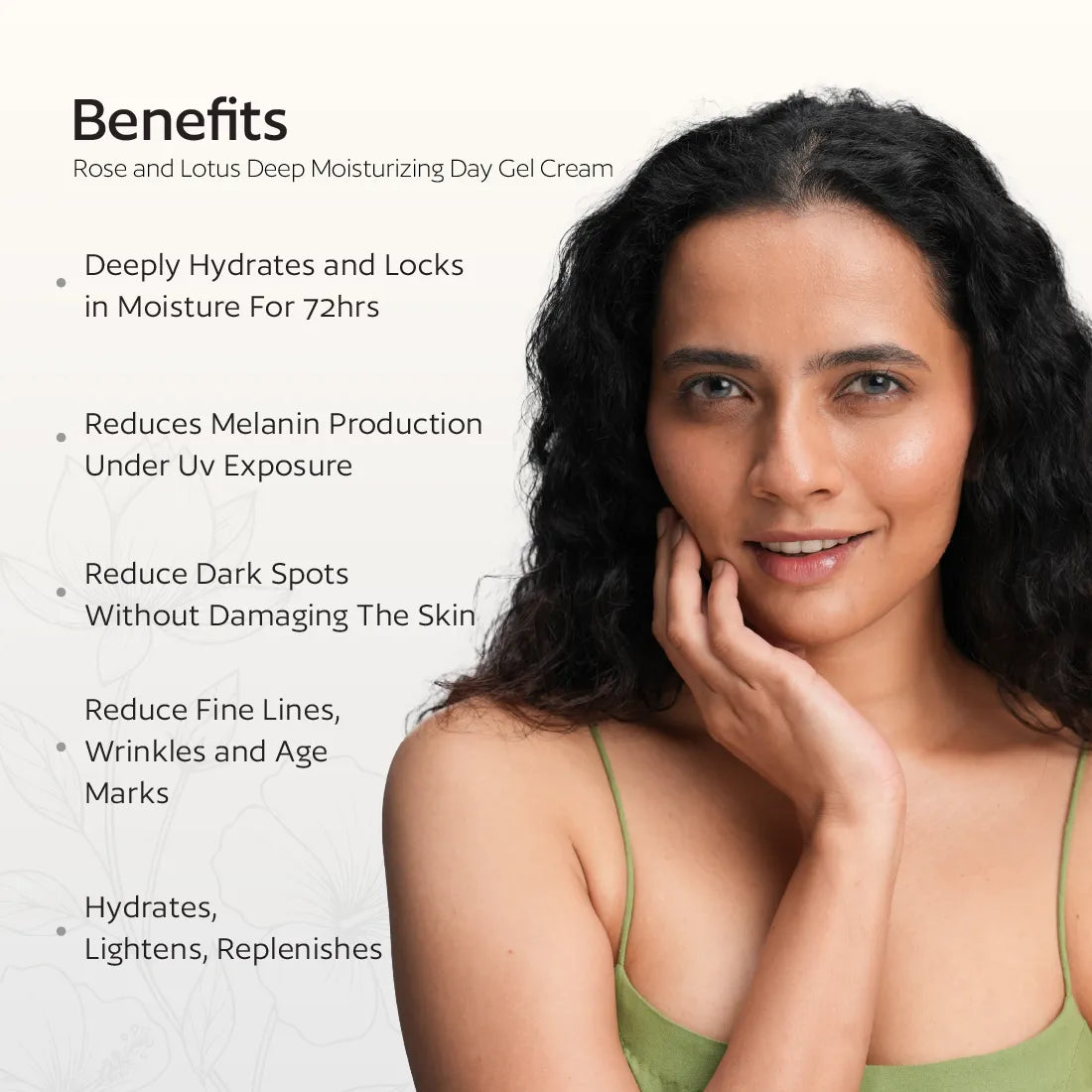 Rose and lotus Deep moisturizing day gel cream With Bio engineered natural whitening complex (All skin types) 100 ML