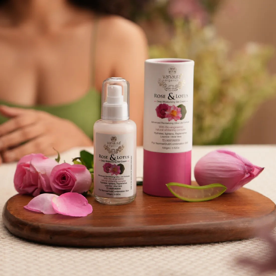Rose and lotus Deep moisturizing day gel cream With Bio engineered natural whitening complex (All skin types) 100 ML