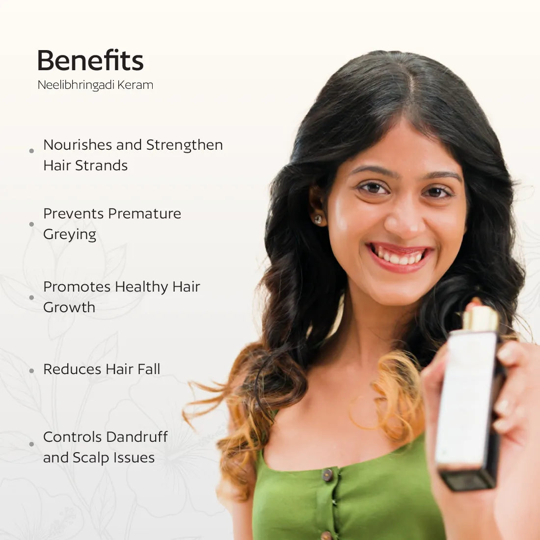 Neelibhringadi Keram - 100% Natural Kerala Ayurveda Hair Oil for Hair Growth