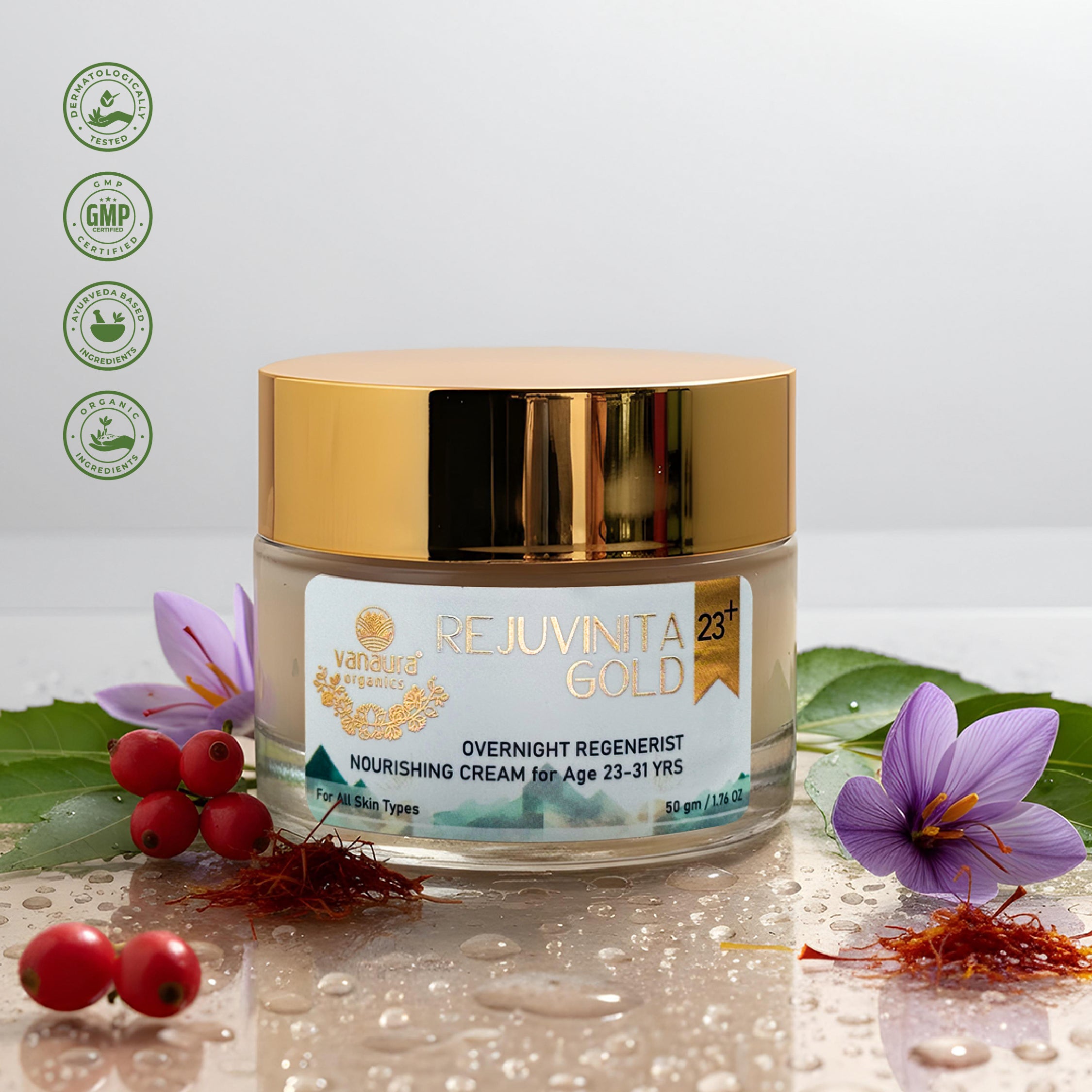Rejuvinita Gold 23+ (for 23-31yrs)-Overnight Regenerist Nourishing Cream- 50g