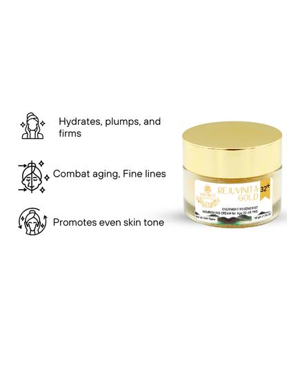 Rejuvinita Gold 32+ ( for 32-45yrs) -Overnight Regenerist Nourishing Cream- 50g