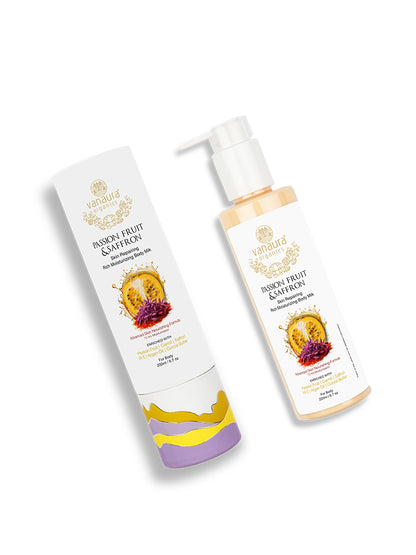 Passion Fruit and Saffron Skin Repairing Rich Moisturizing Body Milk Cream Lotion 200 ML