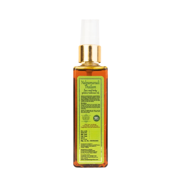 Nalpamaradi Thailam Face And Body Golden Radiance Oil - 200ML