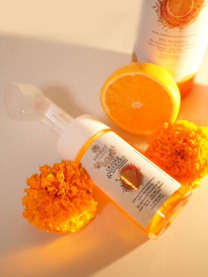 Orange and marigold Mild foaming face cleanser with silicon brush-100ml