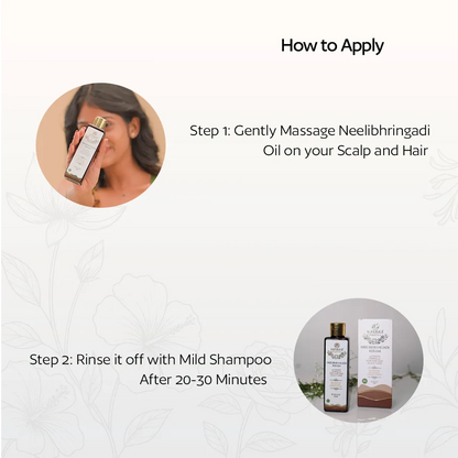 Neelibhringadi Keram - 100% Natural Kerala Ayurveda Hair Oil for Hair Growth