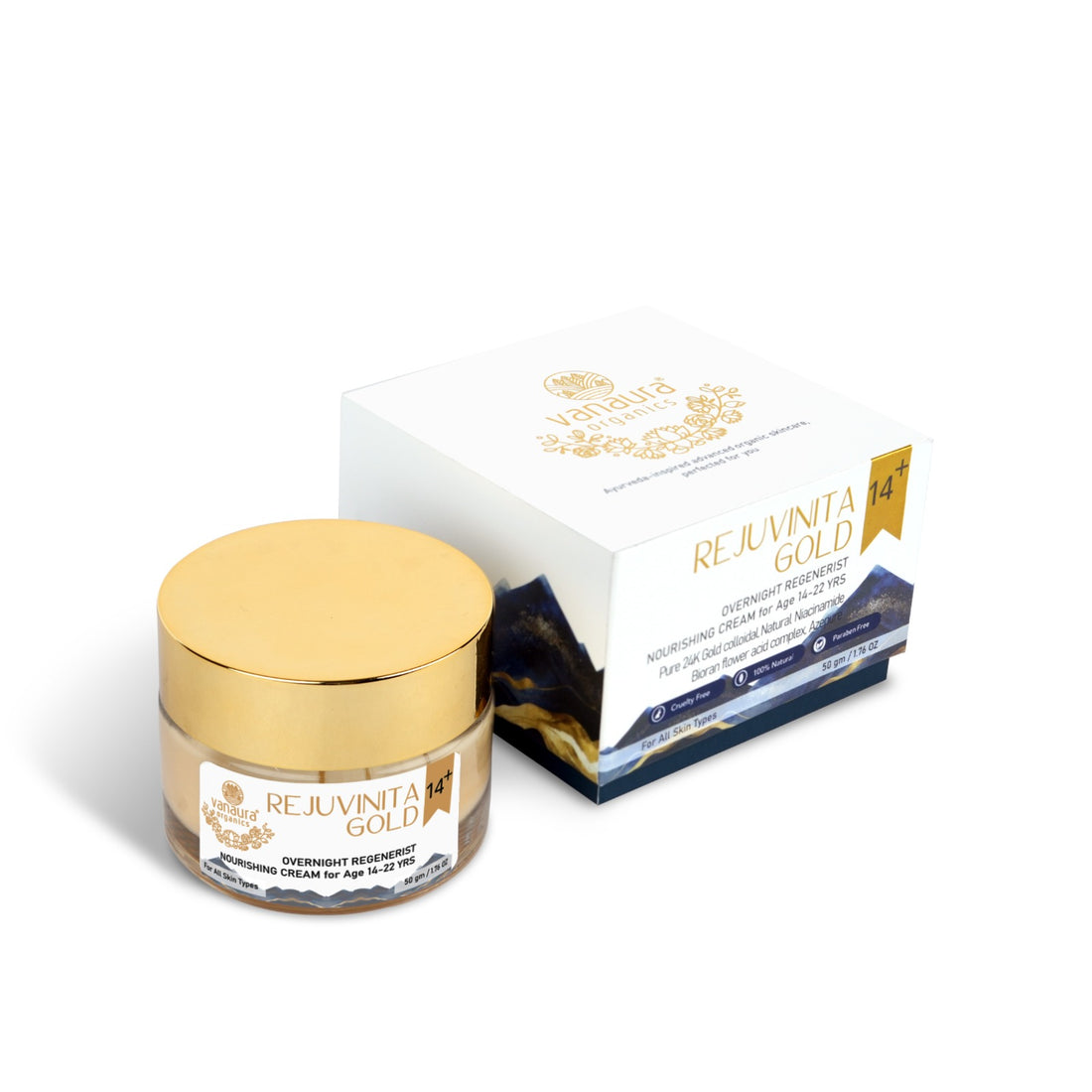 Rejuvinita gold 14+ (for 14 -22 yrs)-Overnight Regenerist Nourishing Cream- 50g