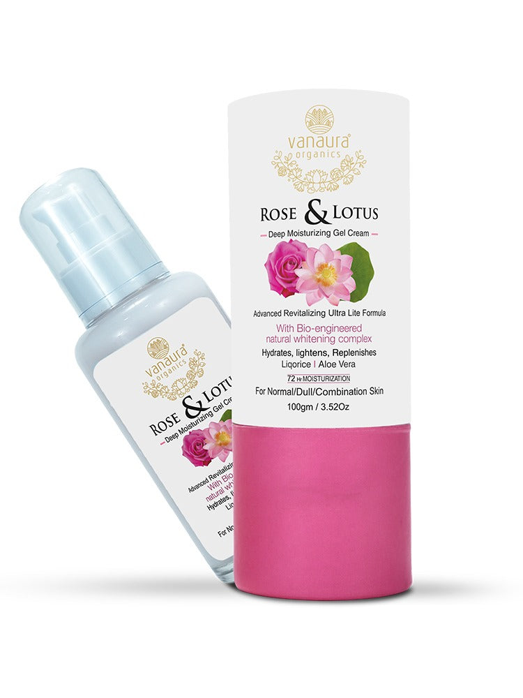 Rose and lotus Deep moisturizing day gel cream With Bio engineered natural whitening complex (All skin types) 100 ML