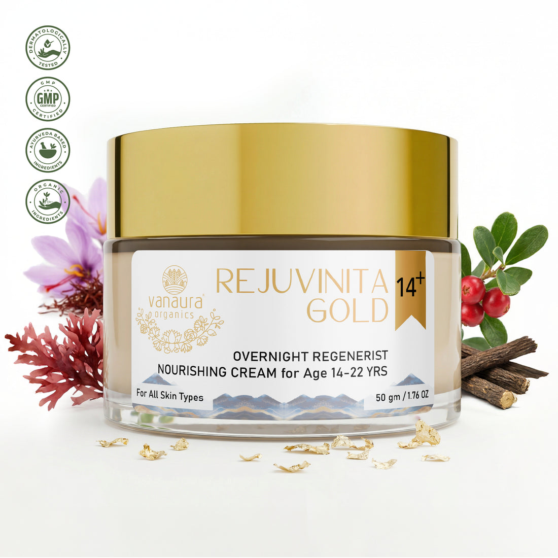 Rejuvinita gold 14+ (for 14 -22 yrs)-Overnight Regenerist Nourishing Cream- 50g