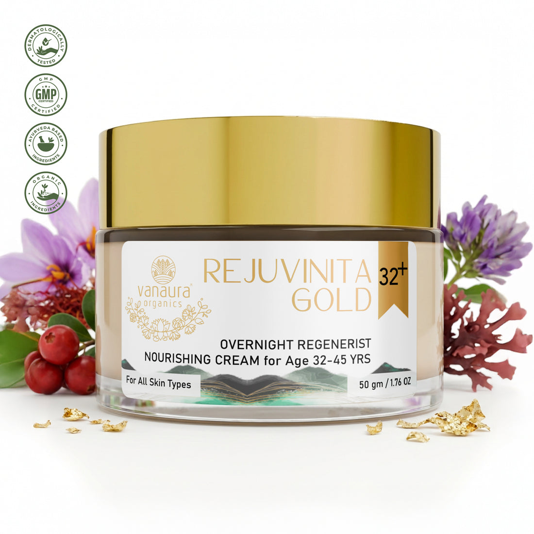 Rejuvinita Gold 32+ ( for 32-45yrs) -Overnight Regenerist Nourishing Cream- 50g