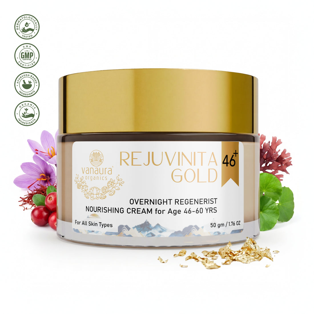 Rejuvinita Gold 46+ (for 46-60+yrs) - Gold-infused Anti-aging Cream | All in One