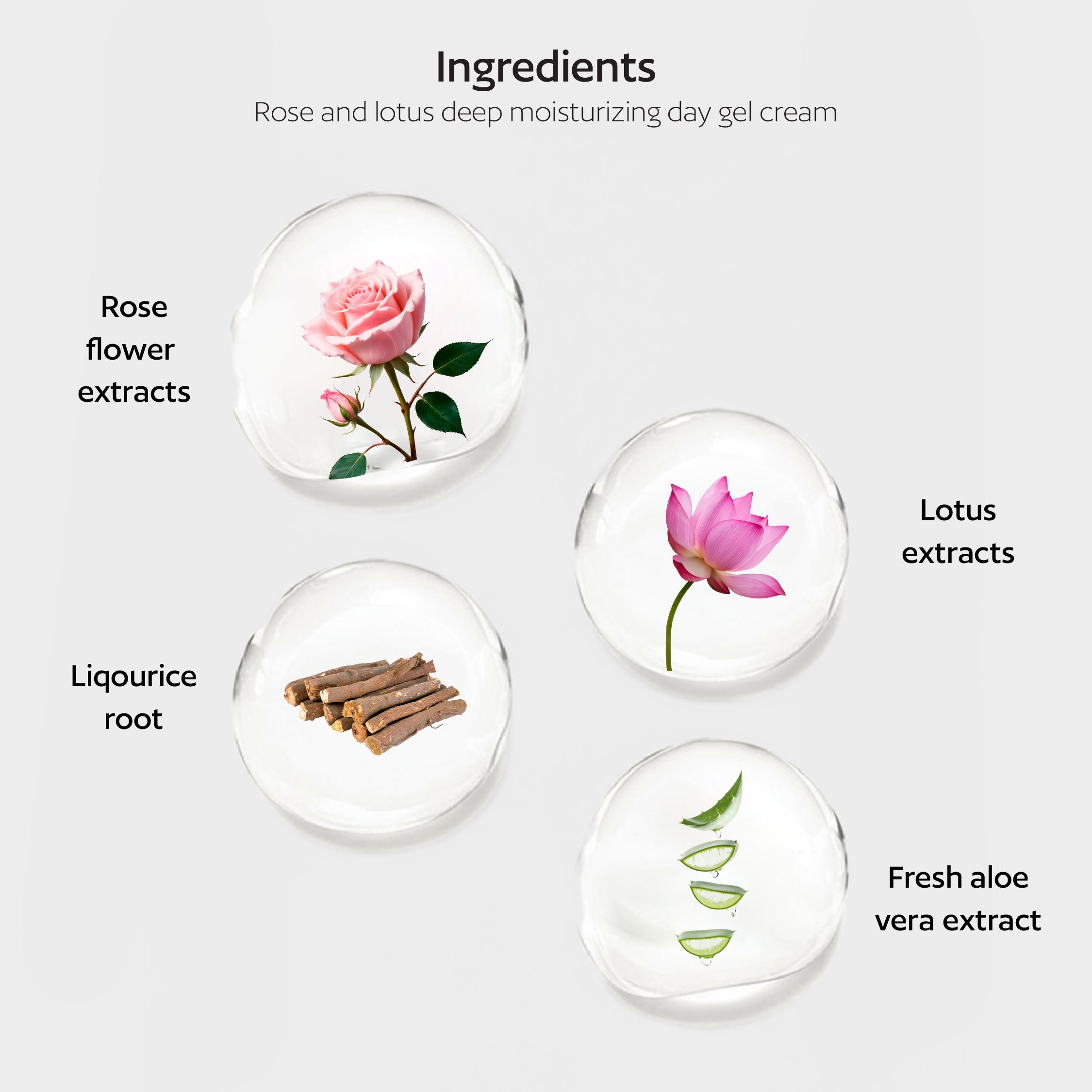 Rose and lotus Deep moisturizing day gel cream With Bio engineered natural whitening complex (All skin types) 100 ML