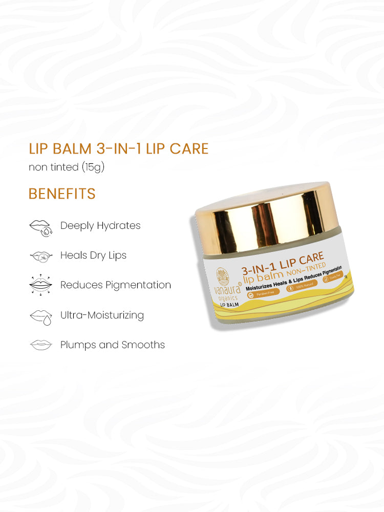 Lip balm 3-in-1 -non tinted 15g