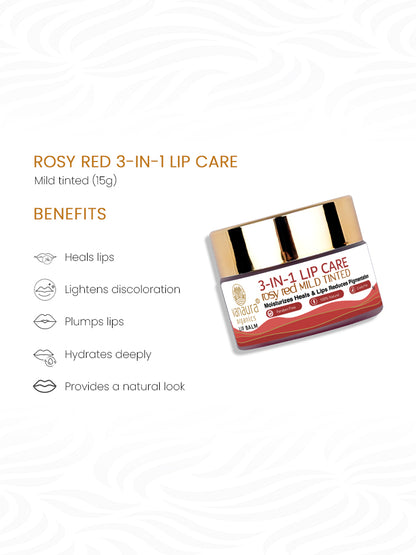 Rosy Red 3-in-1 lip balm - tinted 15g