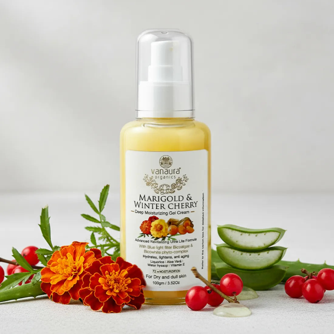 Marigold and Winter cherry Deep moisturizing gel cream for Dry skin-100ml
