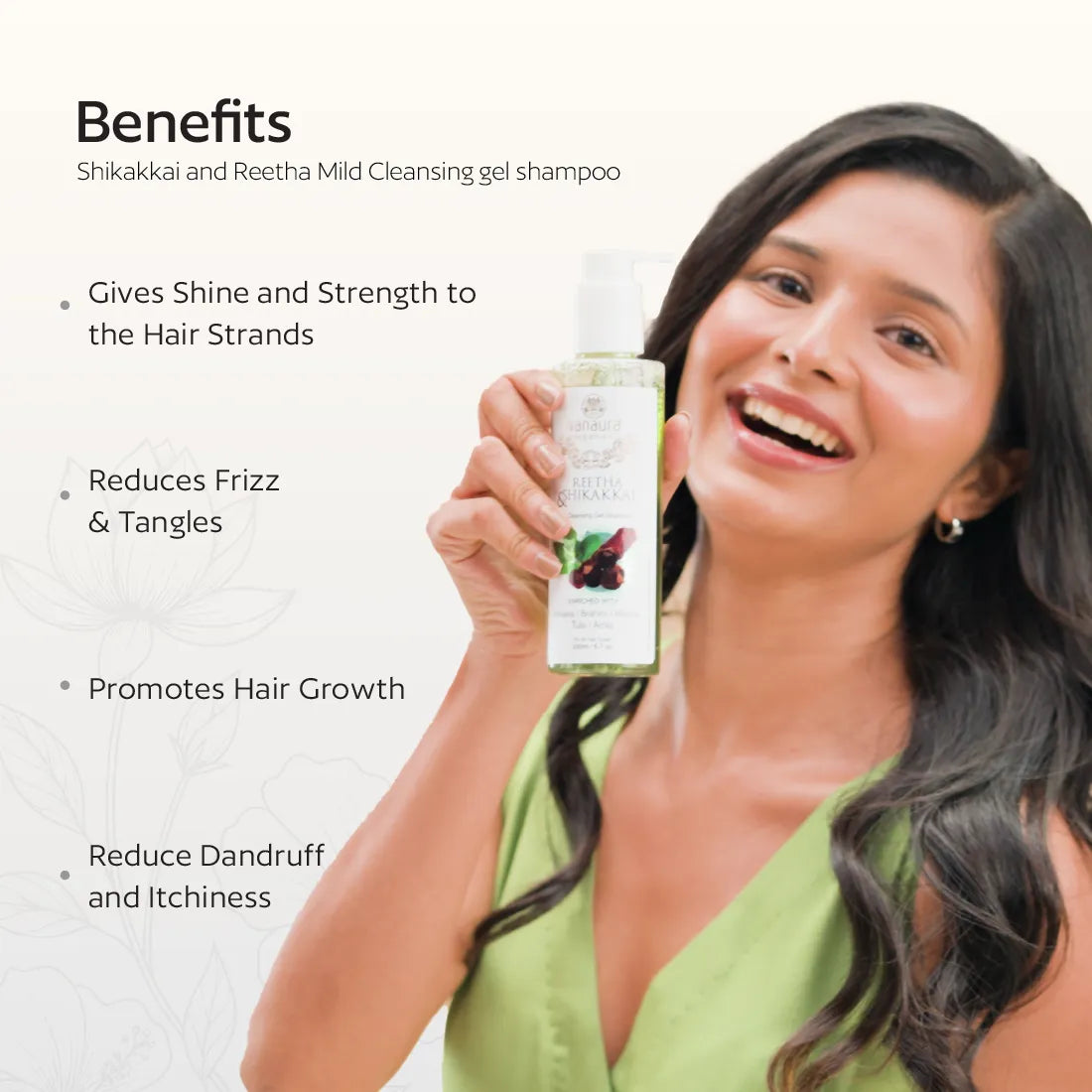 Shikakkai and Reetha Mild Cleansing gel shampoo 200 ML