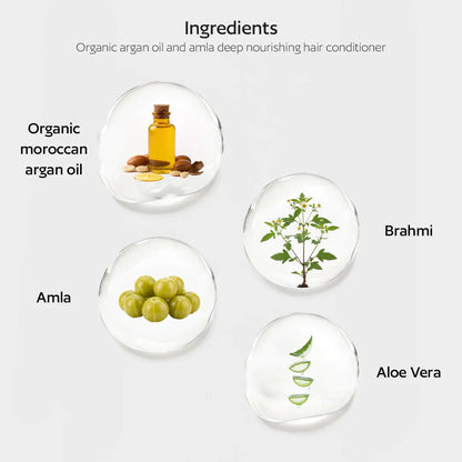 Organic Argan oil and Amla Deep nourishing hair conditioner-200ml